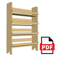Planos porta libros infantil madera detalle ensamble CNC