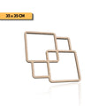 Plantilla cinco cuadrados tabla de picar 35x35 cm para router y CNC