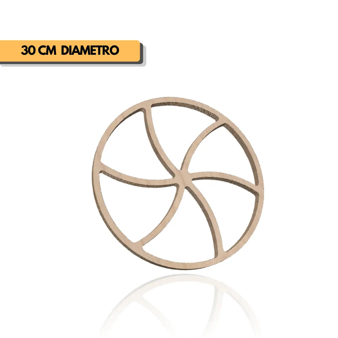 Plantilla circular tabla de picar 30 cm para router y CNC
