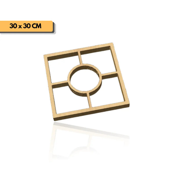 Plantilla cuadrada tabla de picar 30x30 cm para router y CNC