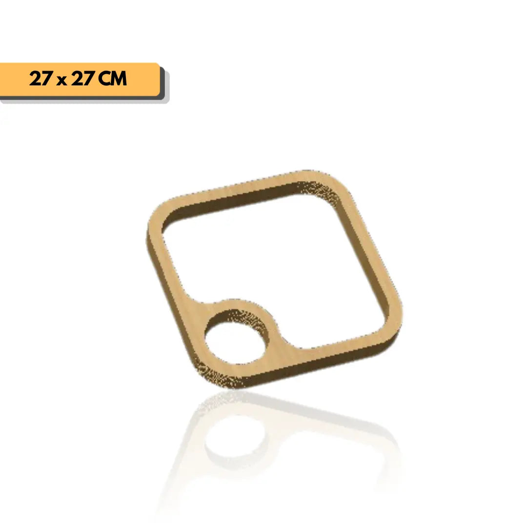 Plantilla cuadrada dos espacios tabla picar 27x27 cm para router y CNC
