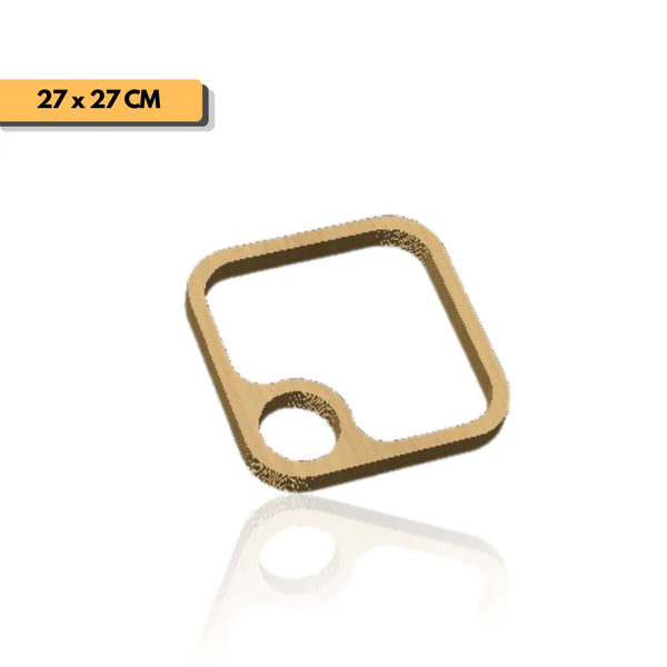 Plantilla cuadrada dos espacios tabla picar 27x27 cm para router y CNC