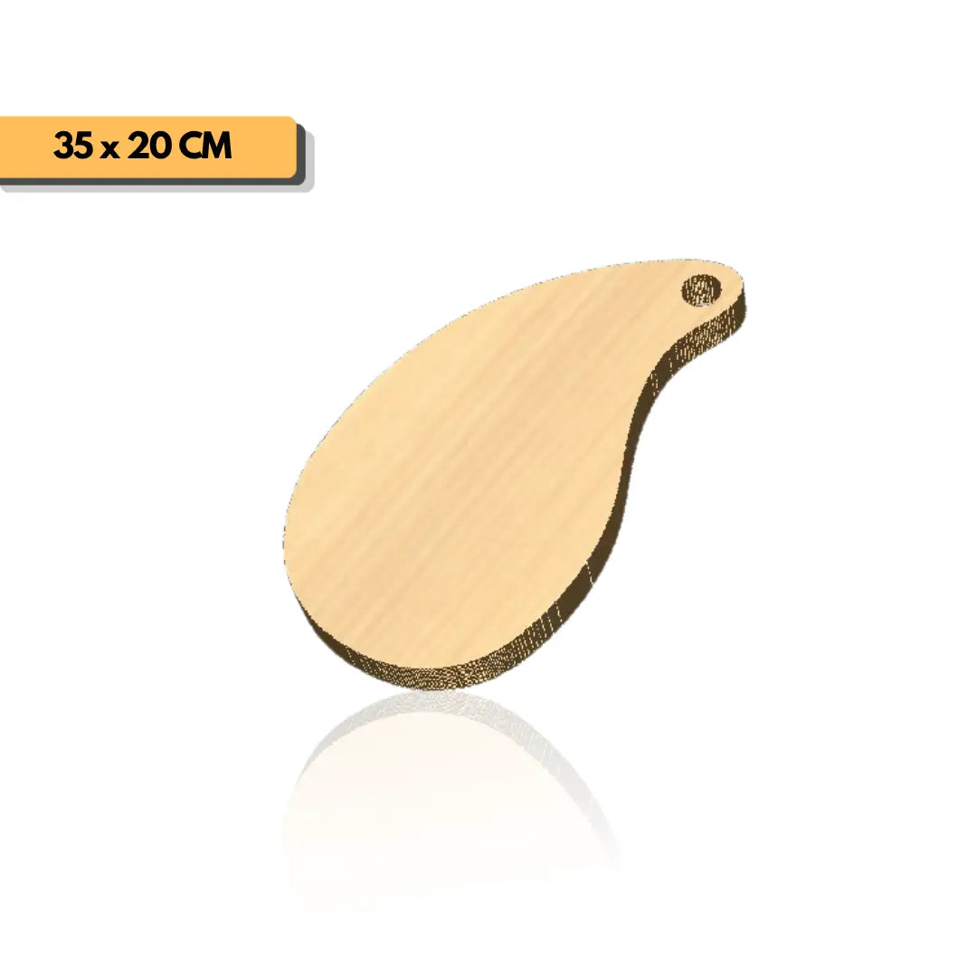 Plantilla gota tabla de picar 35x20 cm para router y CNC