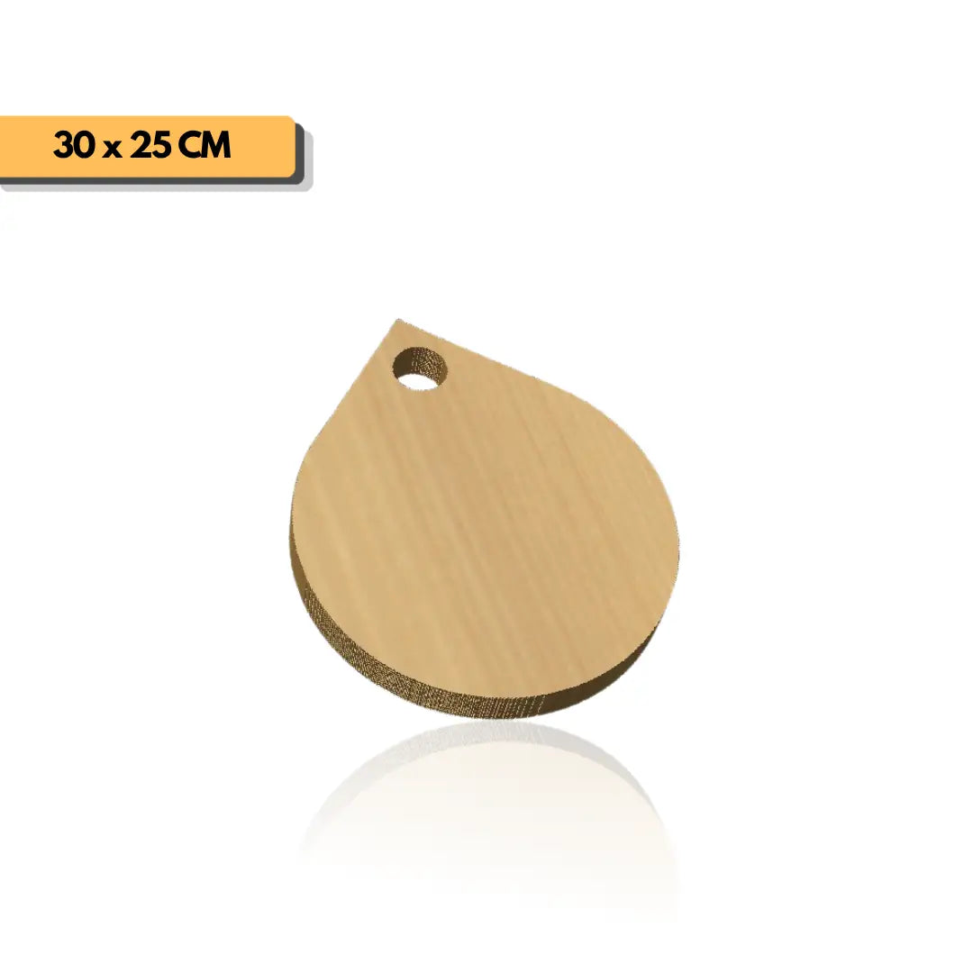 Plantilla gota con punta tabla de picar 30x25 cm para router y CNC