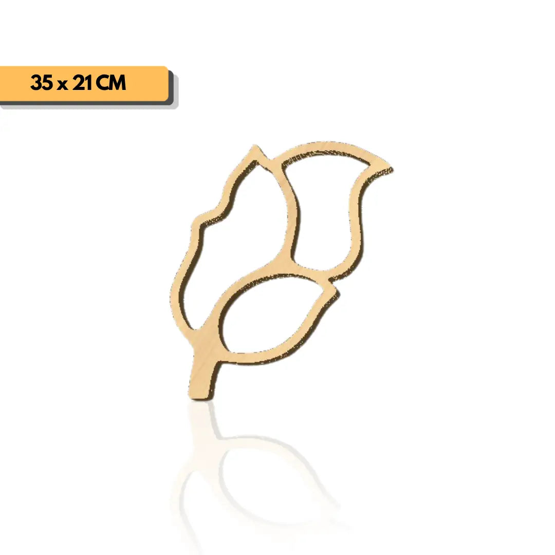 Plantilla hoja tabla de picar 35x21 cm para router y CNC