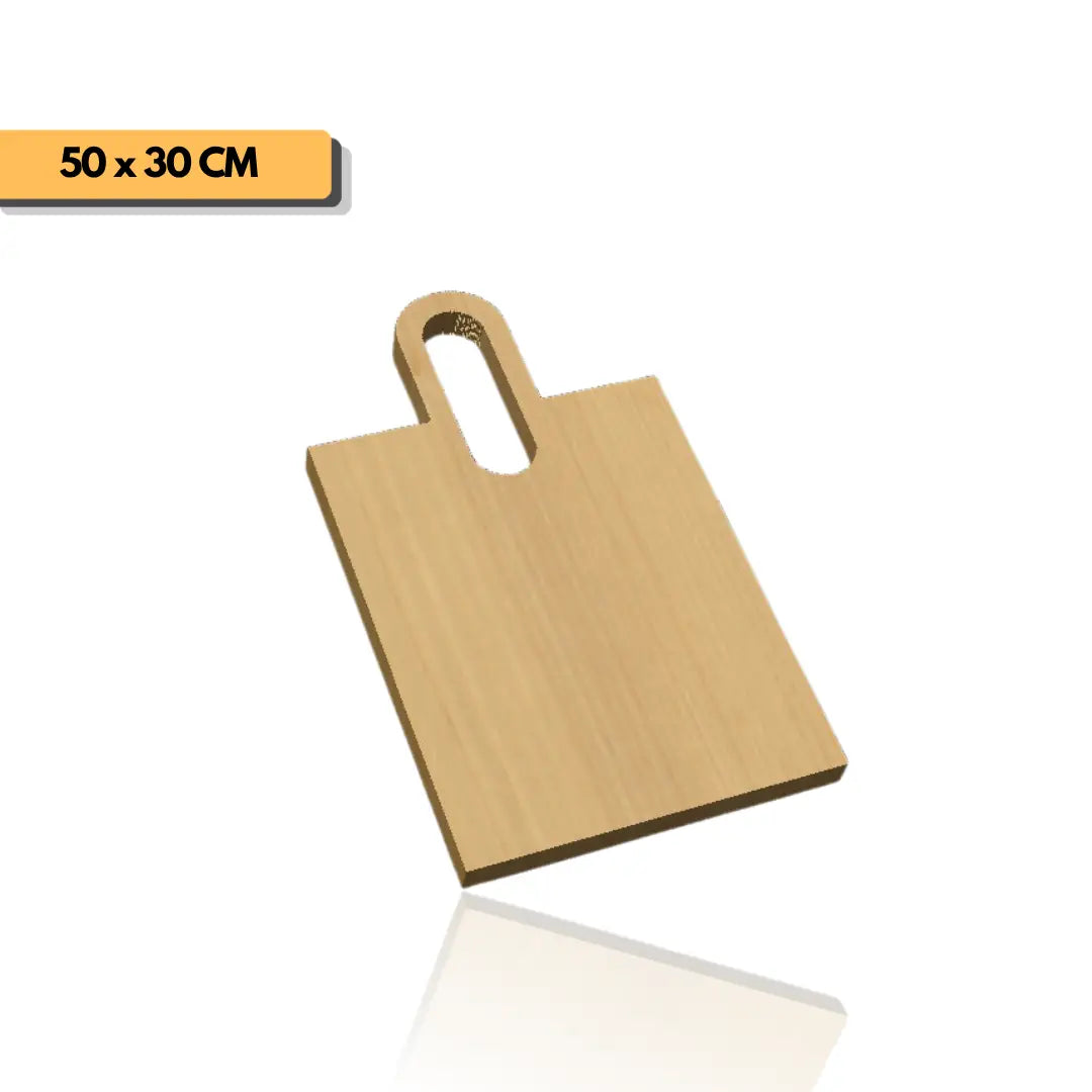 Plantilla mango circular tabla de picar 50x30 cm para router y CNC