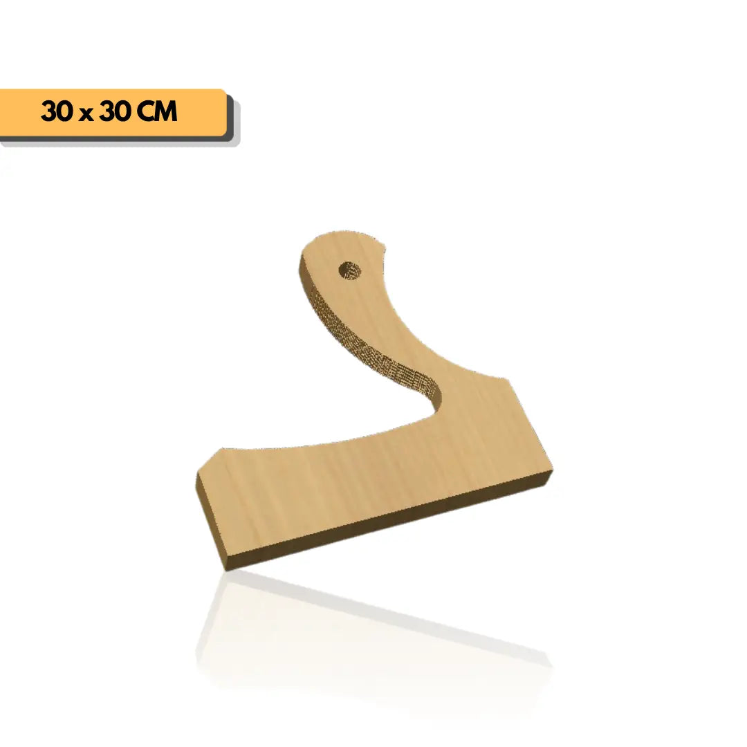 Plantilla mango largo tabla de picar 30x30 cm para router y CNC