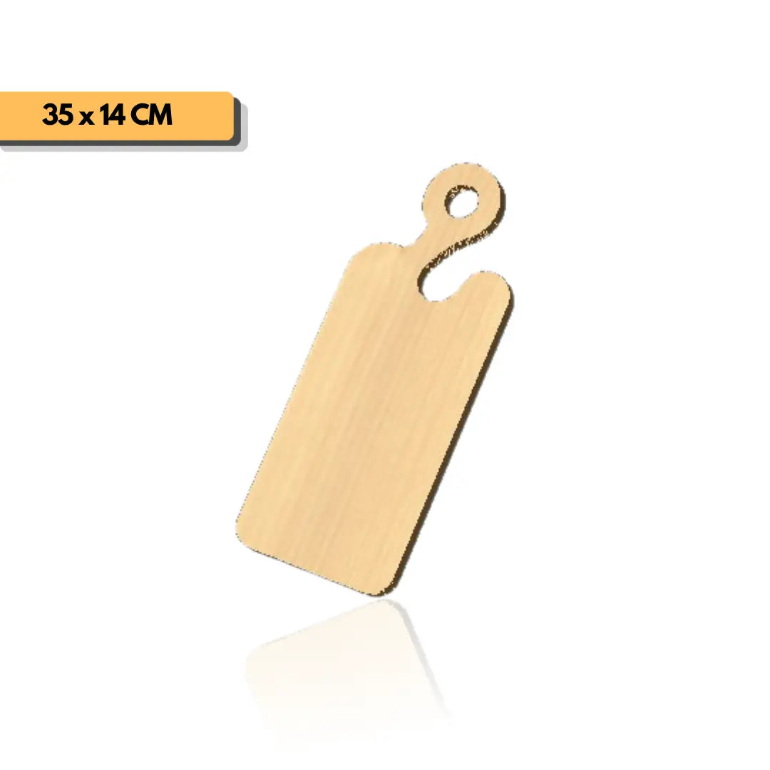 Plantilla rectangular con mango tabla de picar 35x14 cm para router y CNC