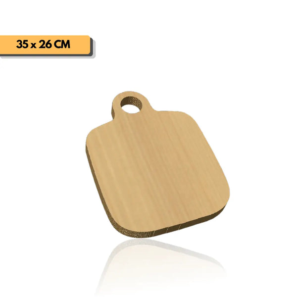 Plantilla de Tabla Rectangular con Mango y Orificio