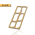 Plantilla rectangular rústica tabla picoteo 52x23 cm para router y CNC
