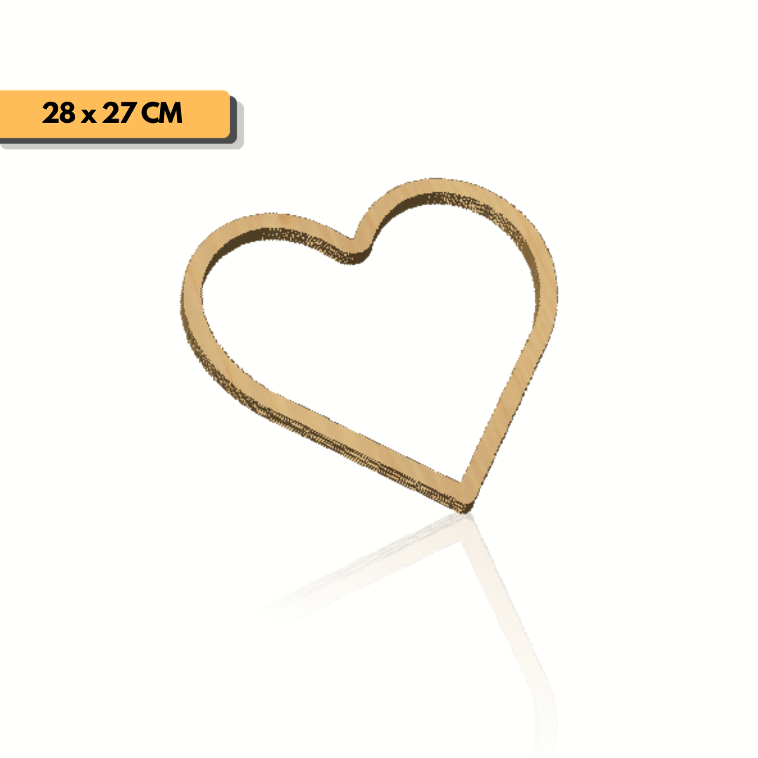 Plantilla corazón tabla de picar 28x27 cm para router y CNC