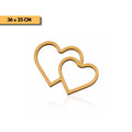 Plantilla doble corazón tabla de picar 36x25 cm para router y CNC