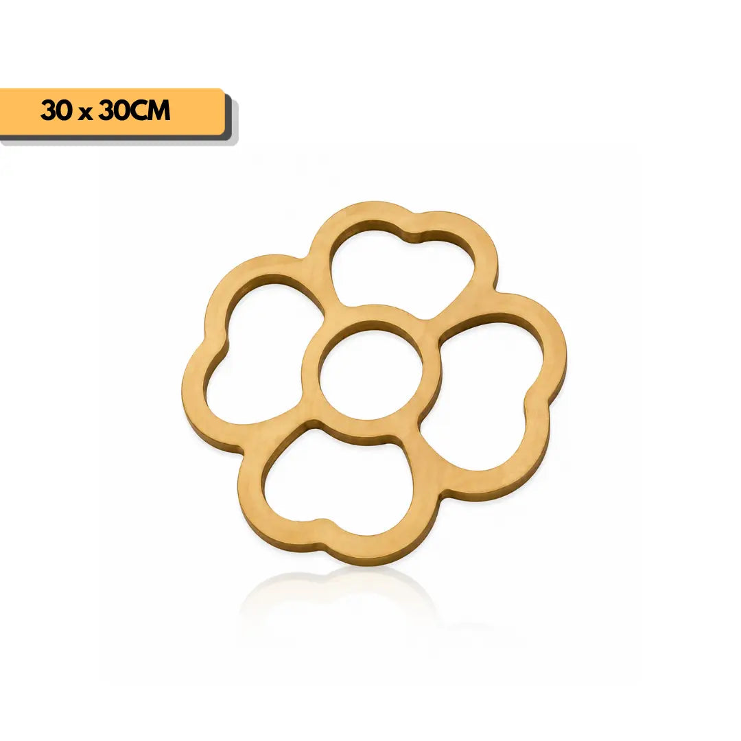 Plantilla flor decorativa madera 30x30 cm para router y CNC