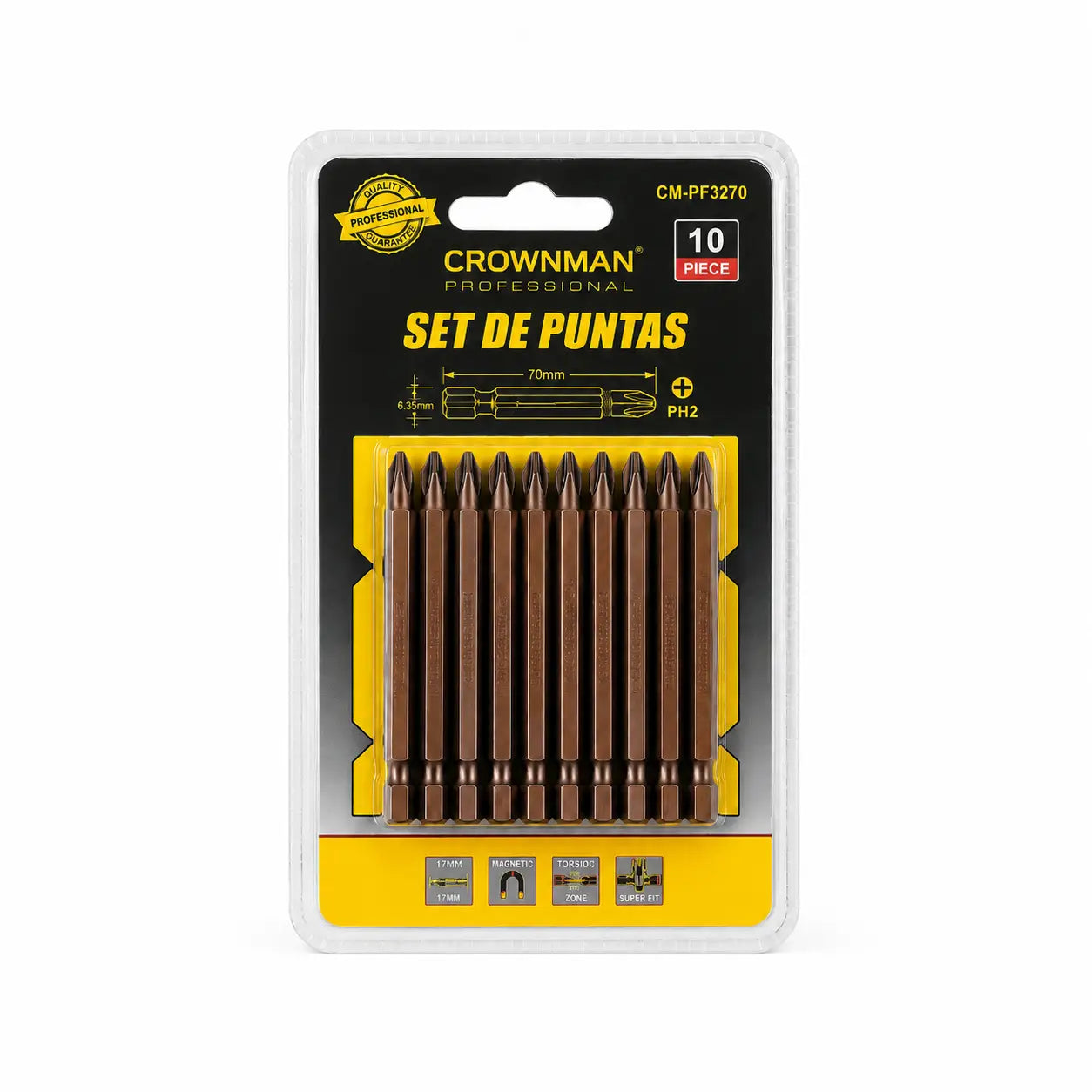 Puntas PH2 70mm magnéticas compatibles atornillador eléctrico
