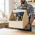 Planos vectoriales caja herramientas madera descargable