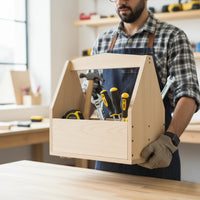 Planos vectoriales caja herramientas madera descargable